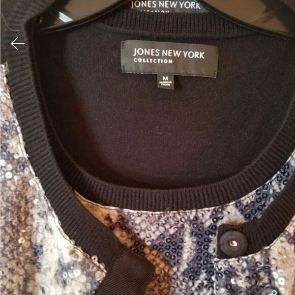 BEATIFUL MATCHING SNAKESKIN SEQUIN SWEATER SET - Picture 3 of 6